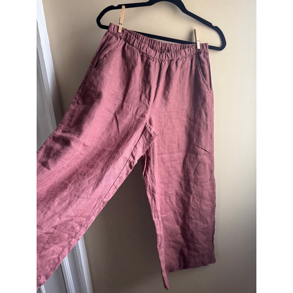Frank & Eileen Maisie Linen Pant in Mauve - Picture 5 of 13